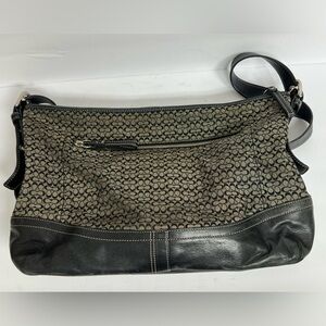 Vintage COACH Signature C Jacquard Black Hobo F11395 Handbag